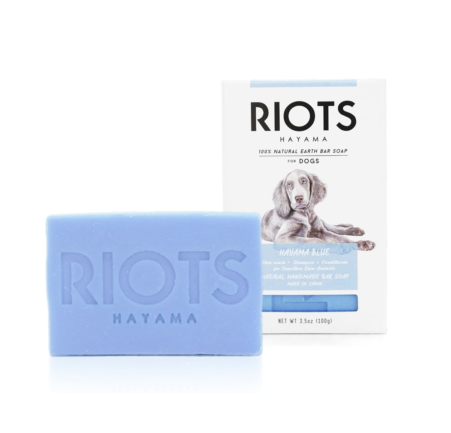 RIOTS ナチュラルアースバーソープ (ペット用石鹸) HAYAMA BLUE ハヤマブルー(葉山の海の香り)