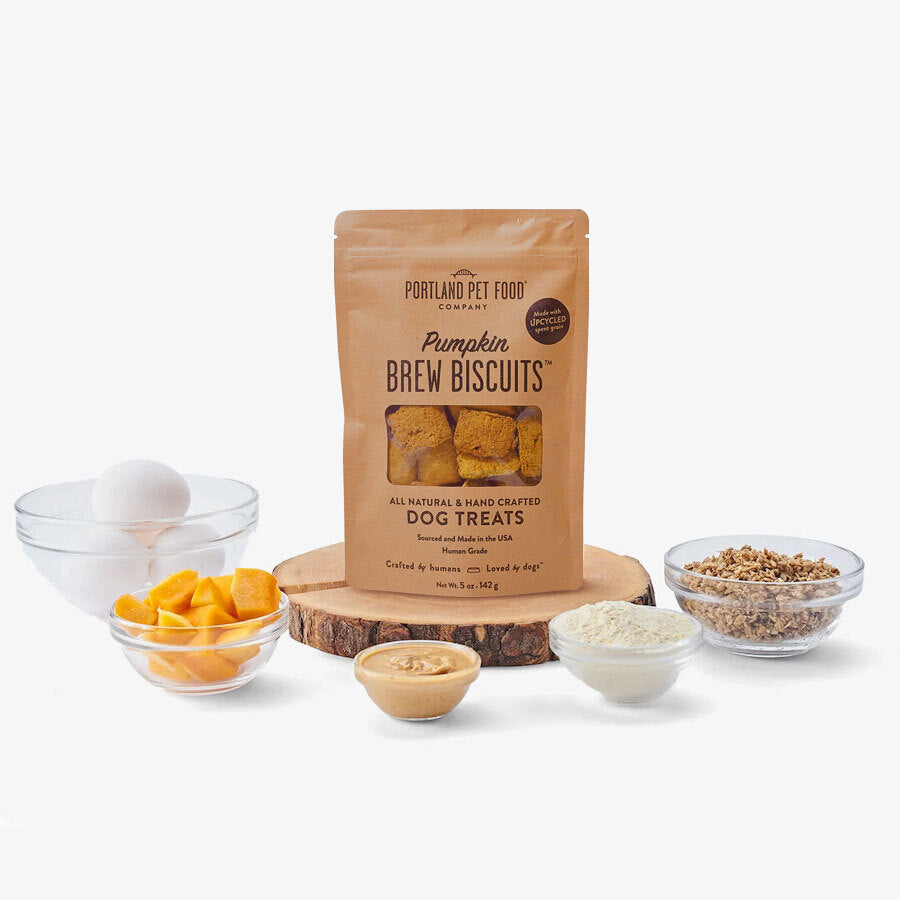 PORTLAND PET FOOD 【ヒューマングレードの原材料】パンプキンブリュービスケット