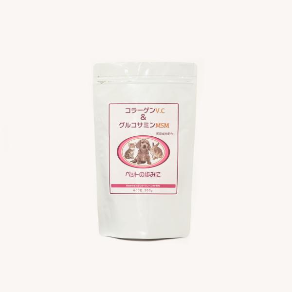 ペットの歩みに｜コラーゲンV.C＆グルコサミンMSM 600粒 犬・猫用 関節ケア栄養補助食品