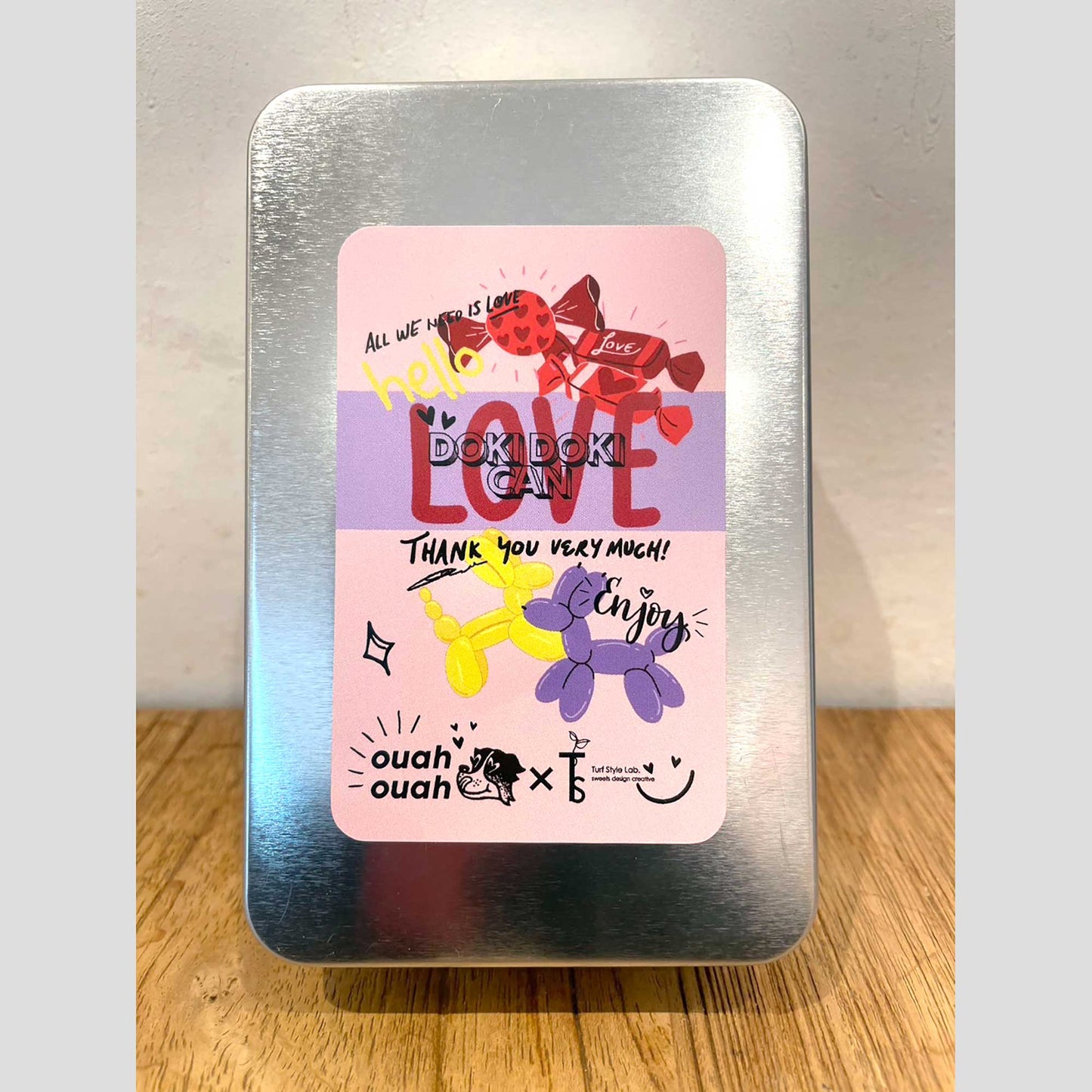 ドキドキ缶【ouah ouah × Turf Style Lab.コラボ】おやつ詰め合わせ缶